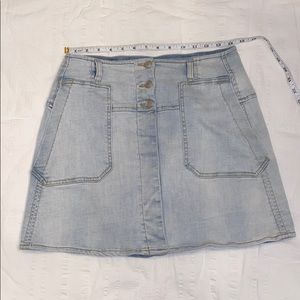 NWOT A Loves A denim blue jean mini skirt S